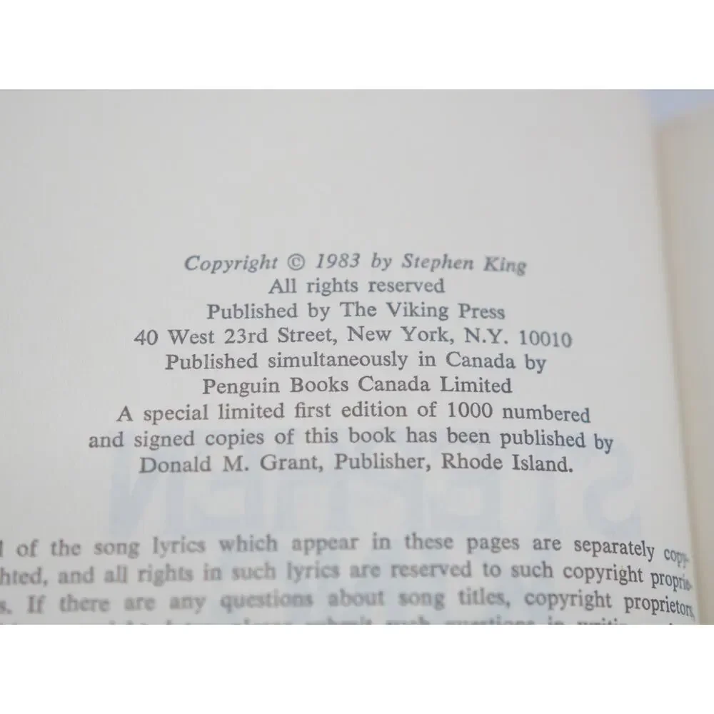 Christine by Stephen King HC DJ (Book Club Edition) 1983 Vintage